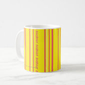 Mug Jaune mince de rayures (Devant gauche)