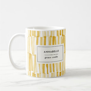 Mug Jaune moderne abstrait motif cadeau personnalisé