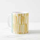 Mug Jaune moderne abstrait motif cadeau personnalisé (Devant gauche)
