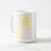 Mug Jaune Nom et Monogramme (Devant gauche)