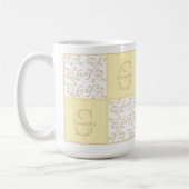 Mug Jaune Nom et Monogramme (Gauche)