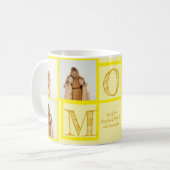 Mug jaune personnalisé - Photo et texte personnali (Devant gauche)