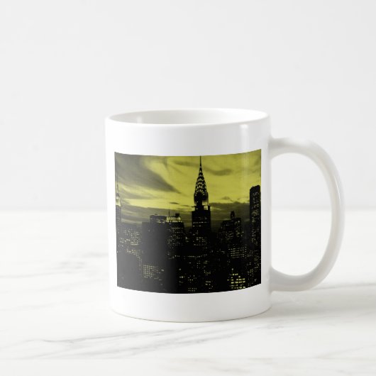 Mug Jaune pointu Noir New York City (Droite)