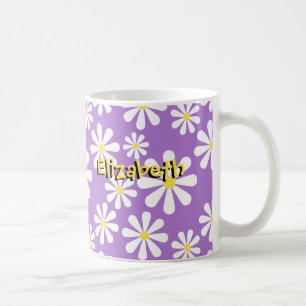 Mug Jaune pourpre personnalisé par marguerite folle