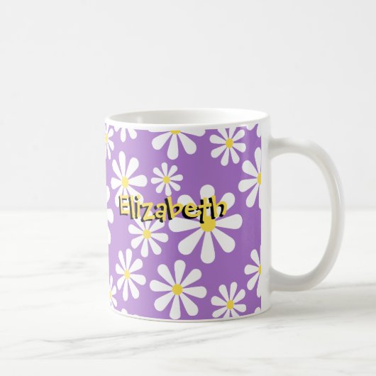 Mug Jaune pourpre personnalisé par marguerite folle (Droite)