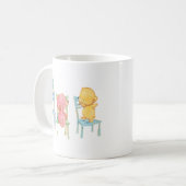 Mug Jaune, rose, et bleu concerne des chaises (Devant gauche)