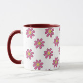 Mug Jaune rose floral (Gauche)