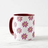 Mug Jaune rose floral (Devant gauche)