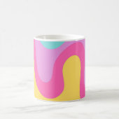 Mug Jaune Rose Lavande Menthe Abstrait Clair (Centre)