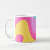 Mug Jaune Rose Lavande Menthe Abstrait Clair (Gauche)