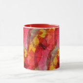 Mug Jaune rouge d'art d'aquarelle (Centre)