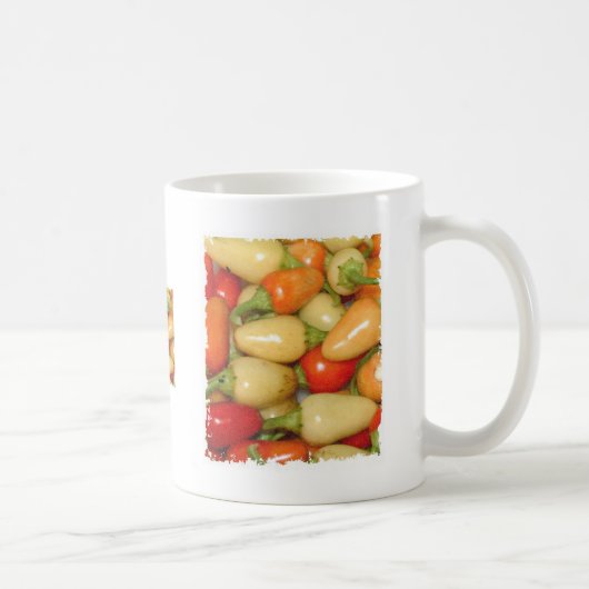 Mug Jaune rouge et orange de piments (Droite)