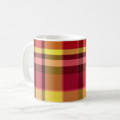 Mug Jaune rouge plaid (Devant gauche)