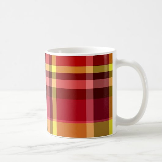 Mug Jaune rouge plaid (Droite)