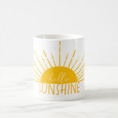 Mug Jaune Simple Moderne Hello Sunshine (Centre)
