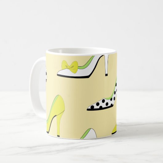 Mug Jaune Talons Lady Chic (Devant gauche)