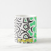 Mug Jaune, vert, bleu et noir harmonieux (Centre)