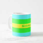Mug Jaune, Vert, Bleu, Grandes Tunes de Shirley Taylor (Devant gauche)