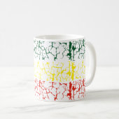 Mug Jaune vert. Red (Devant droit)