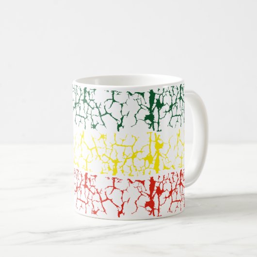 Mug Jaune vert. Red (Devant droit)