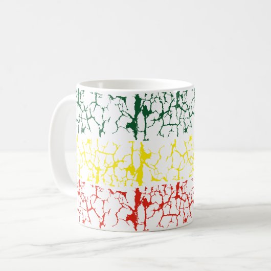 Mug Jaune vert. Red (Devant gauche)