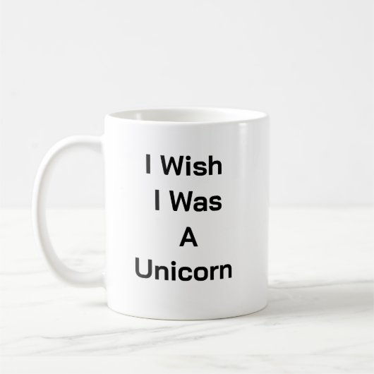 Mug j'aurais aimé être une licorne (Gauche)