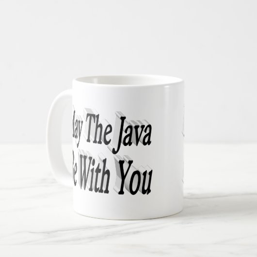 Mug Java amusant café citation noir (Devant gauche)