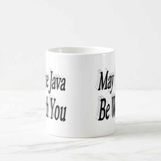 Mug Java amusant café citation noir (Centre)