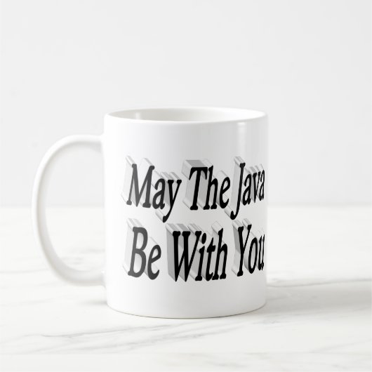 Mug Java amusant café citation noir (Gauche)