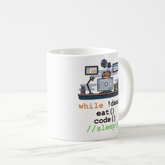 Mug Java Script Coffee Coding (Devant droit)