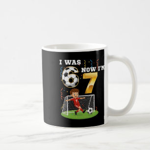 Mug J'avais 6 ans maintenant j'ai 7 ans garçon footbal