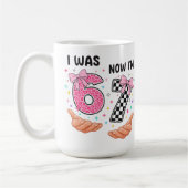 Mug J'avais 6 ans maintenant j'ai 7 ans jolis chiffres (Gauche)