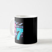 Mug J'avais 6 ans maintenant j'ai 7 ans Six Sept Drôle (Devant gauche)