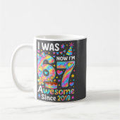 Mug J'avais 6 ans maintenant j'ai 7 ans Tie-Dye Annive (Gauche)
