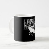 Mug J'Avais De L'Argent Maintenant J'Ai Des Chevaux -  (Devant gauche)