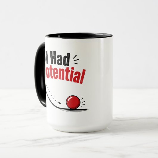 Mug J'avais de l'humour de physique potentiel (Devant gauche)
