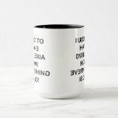 Mug J'Avais Un Café En Texte Noir Dyslexique (Centre)