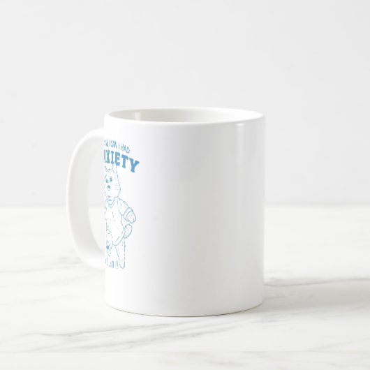 Mug J'Avais Un Sticker Anxiété (Devant gauche)