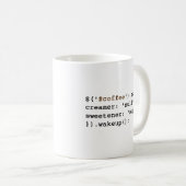 Mug Javascript foncé et doux (Devant droit)
