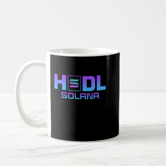 Mug Javier Solana logo SOL Crypto Coin HODL (Gauche)
