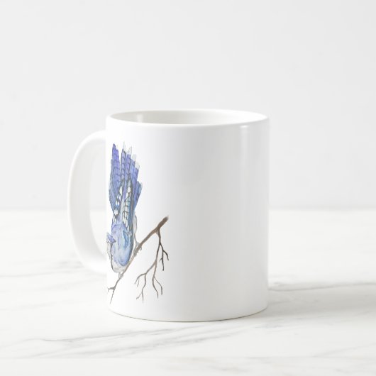 Mug Jay bleu d'oiseau de la forêt (Devant gauche)