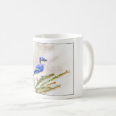 Mug Jay bleu en hiver (Devant droit)