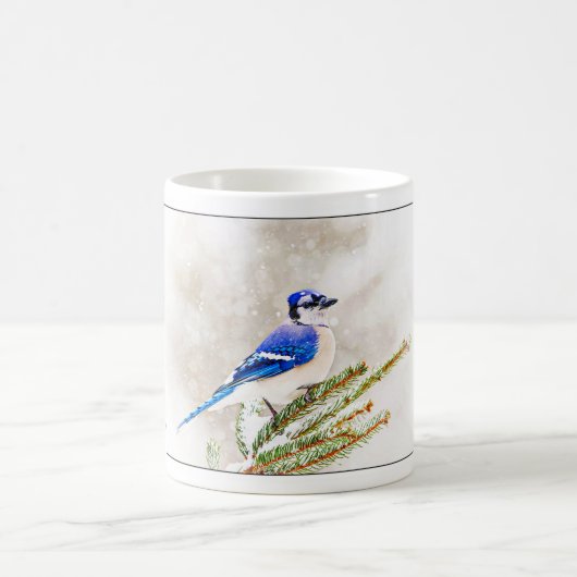 Mug Jay bleu en hiver (Centre)