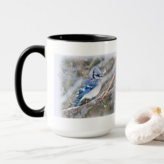 Mug Jay Bleu en Noël de neige (Avec donut)