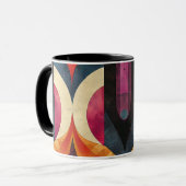 Mug Jazz Age Retro Design abstrait (Devant gauche)