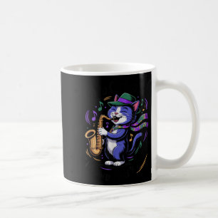 Mug Jazz Cat Jouer Saxophone Musique Lover Art New Orl