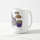 Mug Jazz Drum Kit : Ensemble de tambours violets perso (Devant droit)