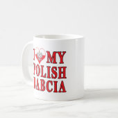 Mug J'Coeur Mon Polonais Babcia (Devant gauche)