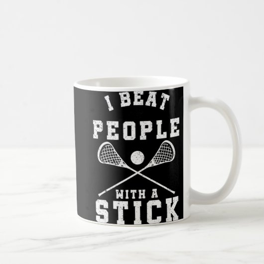 Mug Je Battre Les Gens Avec Un Joueur De Crosse Stick  (Droite)