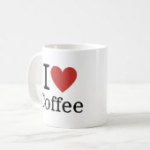 Mug JE ❤️ Café PERSONNALISABLE (Devant gauche)